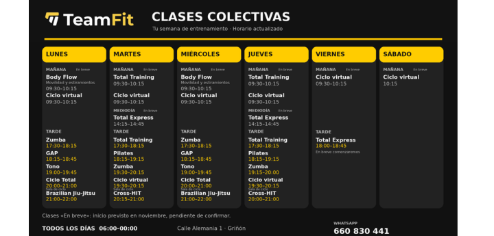 Horarios